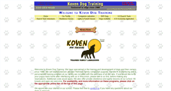 Desktop Screenshot of kovendogtraining.com