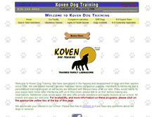 Tablet Screenshot of kovendogtraining.com